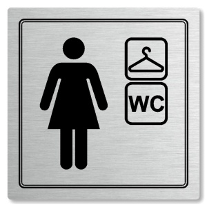 Piktogram Šatna ženy, wc